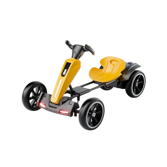 12V Electric Pedal Go Kart for Kids 3-6, Yellow - HAMIF1001 YELLOW