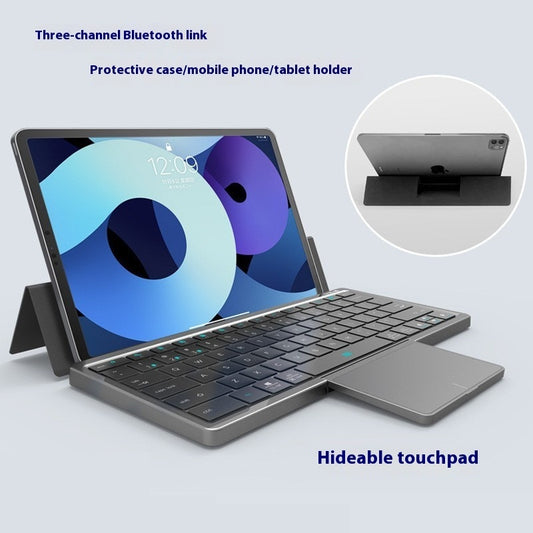 3-in-1 Bluetooth Touchpad Keyboard Case with Stand