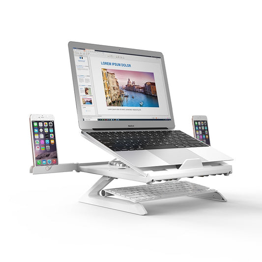 Foldable Adjustable Laptop Stand - White