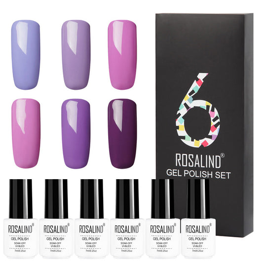 6-Color Solid Gel Nail Polish Gift Set