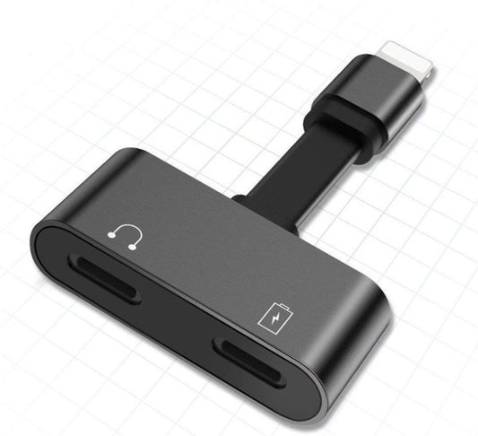 2 in 1 Lightning Adapter - Black