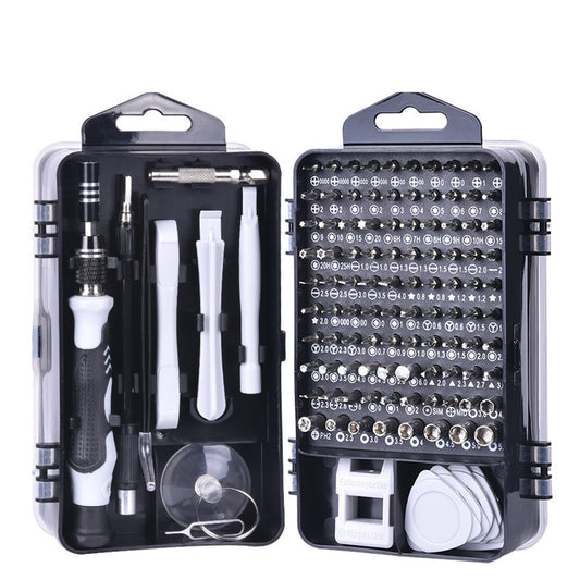 117-in-1 Magnetic CR-V Screwdriver Bit Set - Black