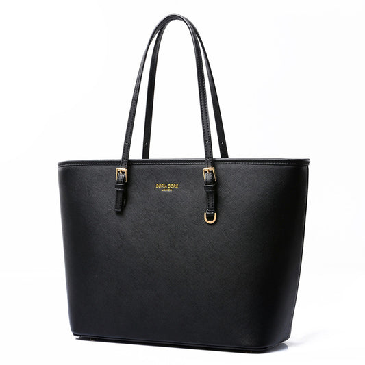 Women's Large Capacity Shoulder Bag - Black