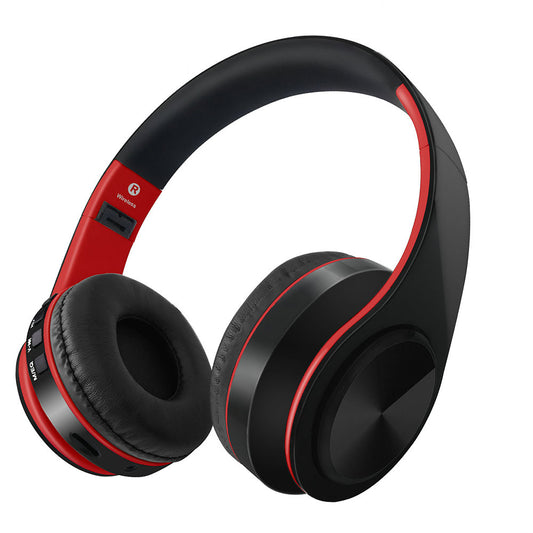 HIFI Wireless Bluetooth Headphones with FM & Mic - Red