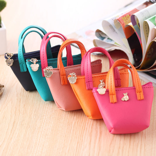 Candy Color Mini Leather Coin Purse