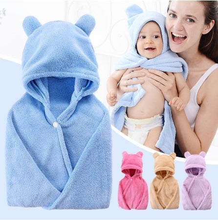 Hooded Baby Bath Towel, 65 x 110 cm