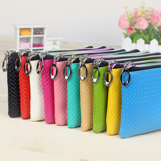 Candy Color Mini PU Zipper Coin Purse