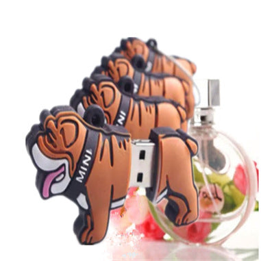 Cute Bulldog Silicone USB Flash Drive