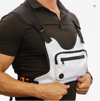 Fitness Vest Bag Sport Running Chest Bags - White