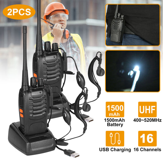 2x Baofeng BF-888S Two-Way Radio Walkie Talkies
