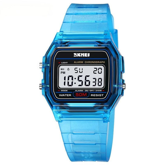 TIMES Waterproof Outdoor Sports Electronic Watch - Blue Ribbon