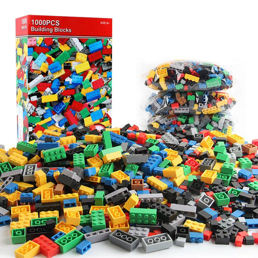 1000-Piece Bulk Building Blocks - Red