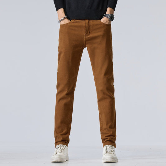 Yellow-Brown Coffee-Colored Jeans