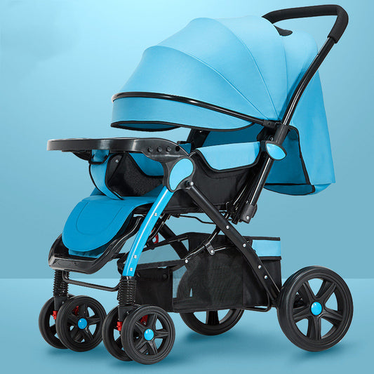 Lightweight Folding Baby Stroller - Sky blue
