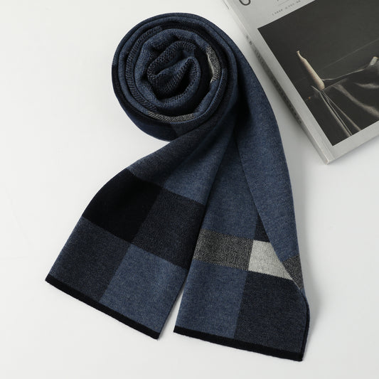 Men's Warm Wool Scarf & Neck Warmer