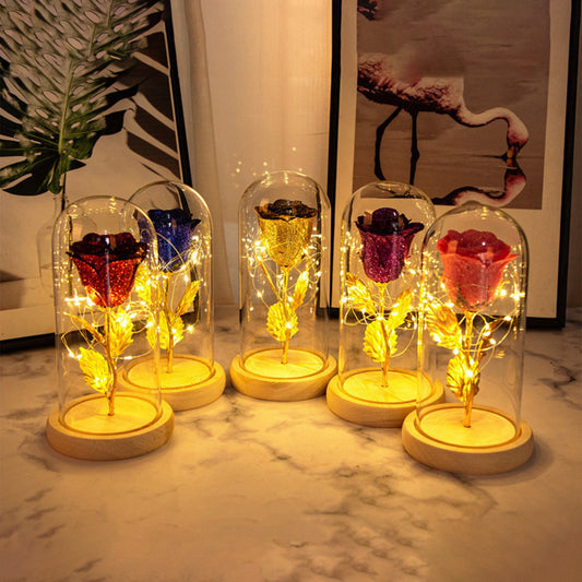LED Eternal Rose in Glass Dome Gift
