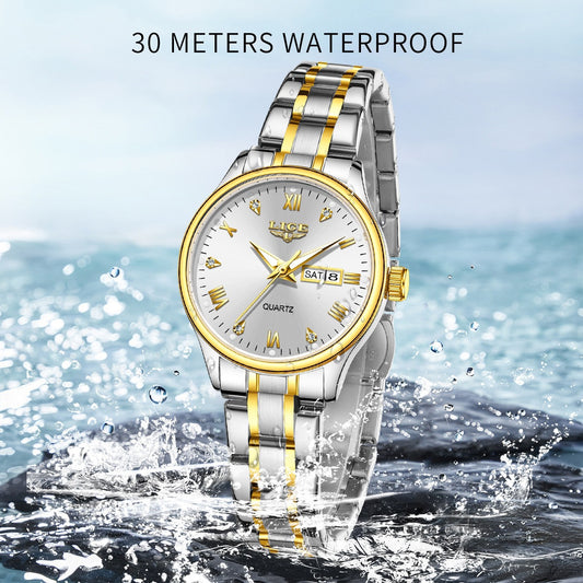 Waterproof Luminous Multi-Function Calendar Quartz Watch