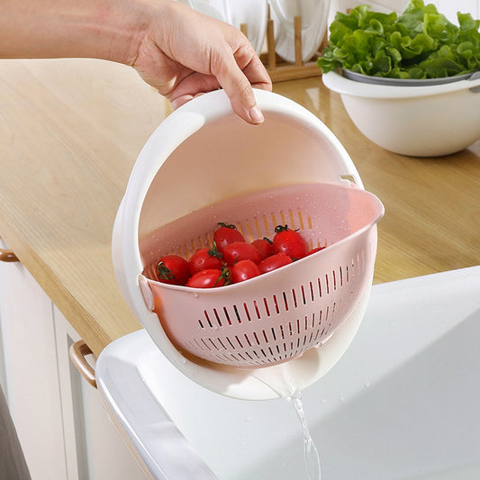 Detachable Double-Layer Fruit & Vegetable Drain Basket