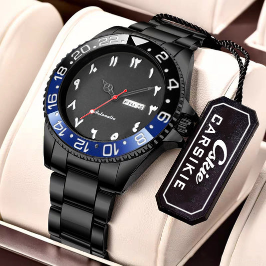 Men's Luminous Mechanical Sports Watch with Date - CS016 Black And Blue