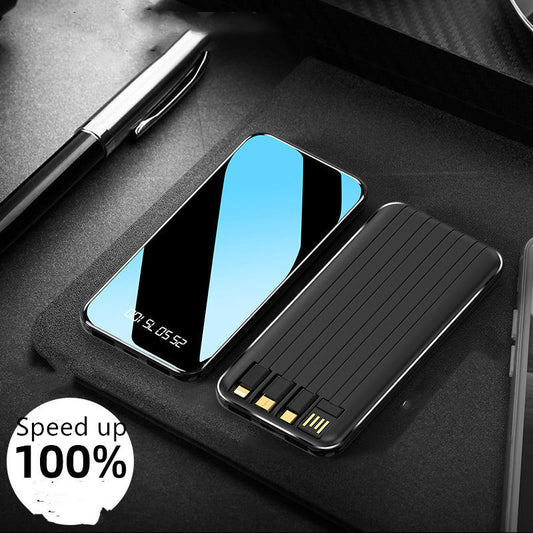 Portable Mobile Phone Universal Power Bank - Upgraded black10000 mAh
