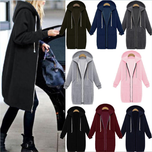Hooded Long-Sleeve Fleece Jacket