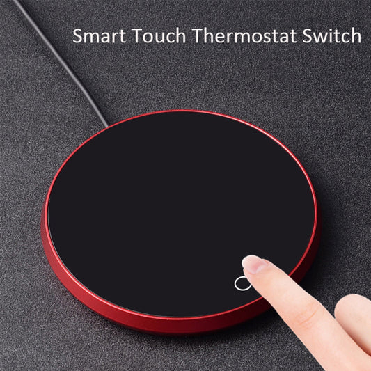 USB Electric Mug Warmer with Touch Temperature Control - Red
