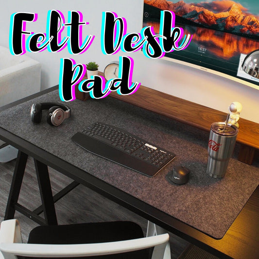 Non-Slip Felt Desk Pad & Extended Mouse Mat