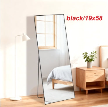 Full Length Standing Floor Mirror - Black19x58