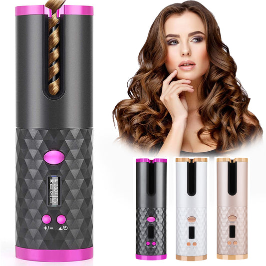 Rechargeable Automatic Rotating Ceramic Hair Curler