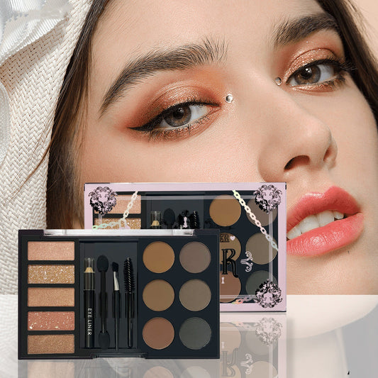 Eyebrow Cream & Powder Palette with Stencil