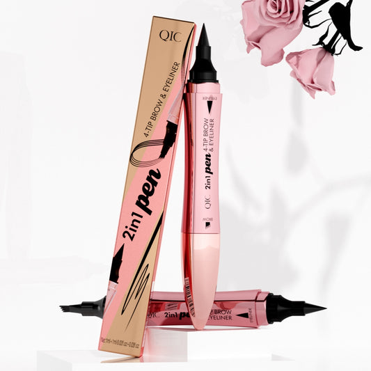 Dual-Ended 3D Four-Tip Eyebrow Pen & Eyeliner