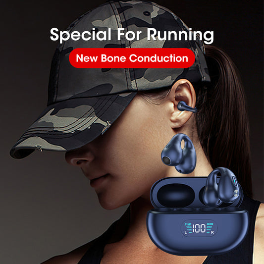 Bone Conduction Bluetooth 5.3 Ear Clip Earbuds